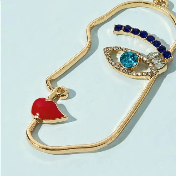 Gemstone Figure Shaped Drop Earrings - Picture 3 of 4